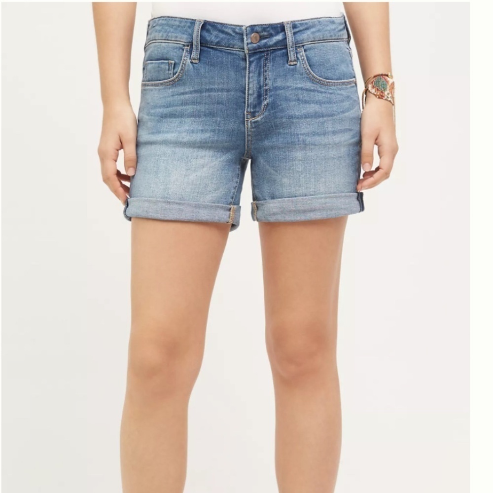 Anthropologie Pilcro and the Letterpress Stet Roll-Up Shorts Denim Shorts Sz 28